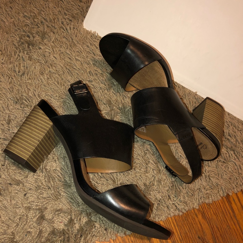 Real leather chunky heels. Amazingly comfortable